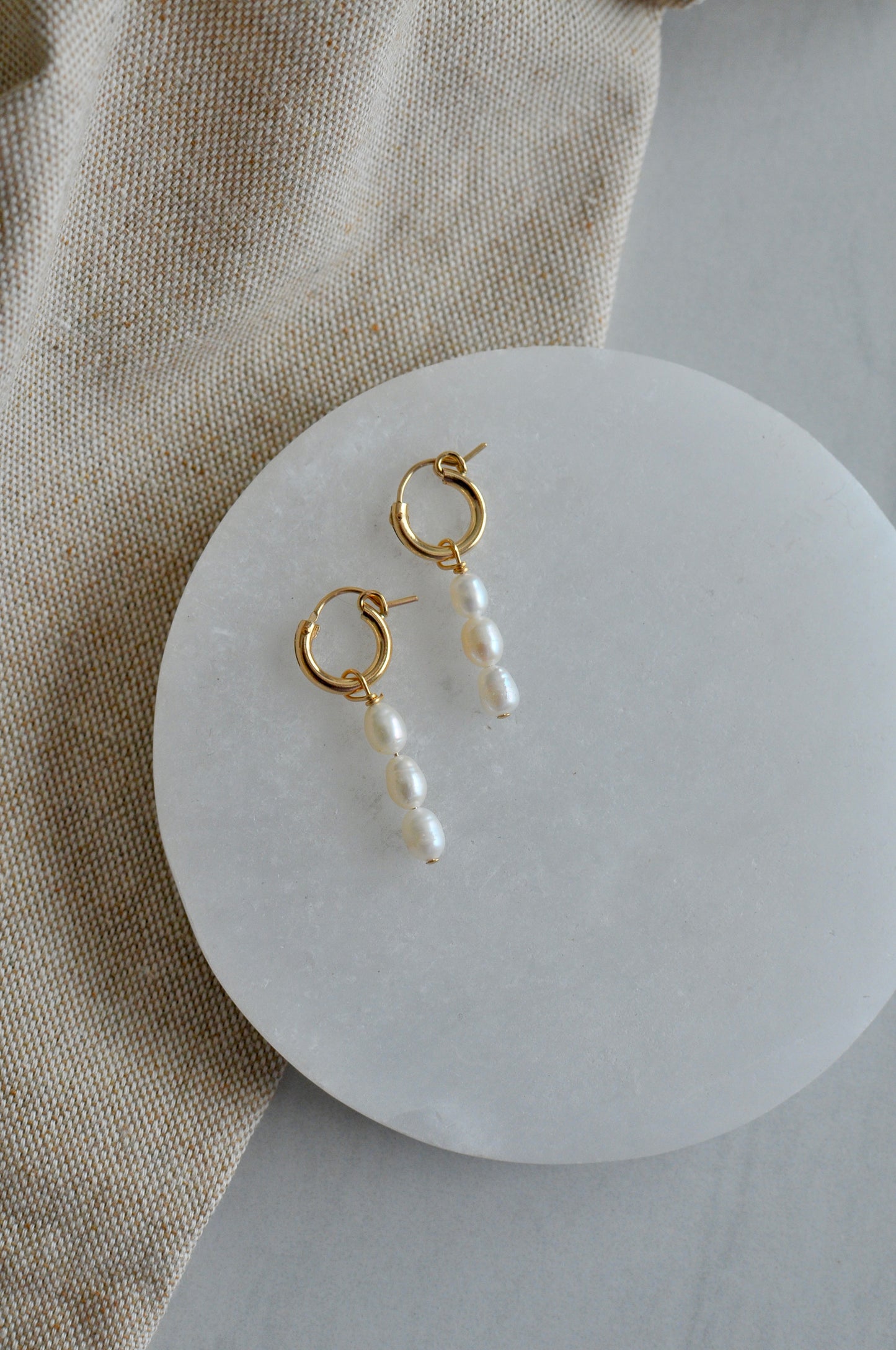 Three Pearl Hoops