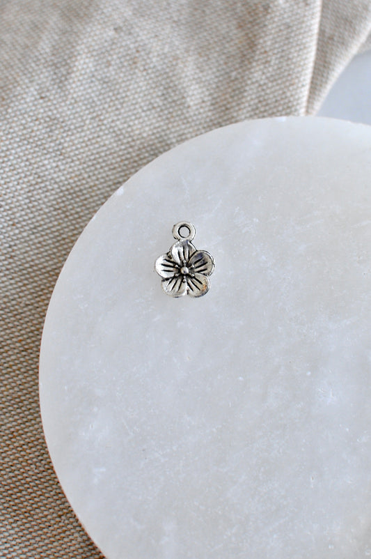 Silver Hawaiian Flower Charm