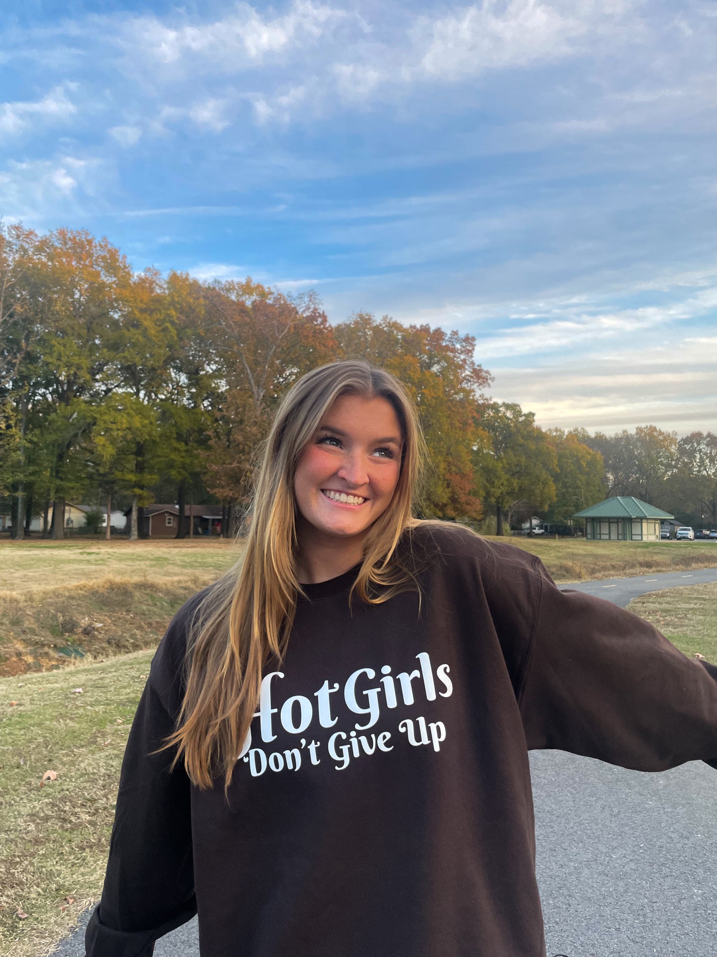 Hot Girls Don't Give Up Crewneck