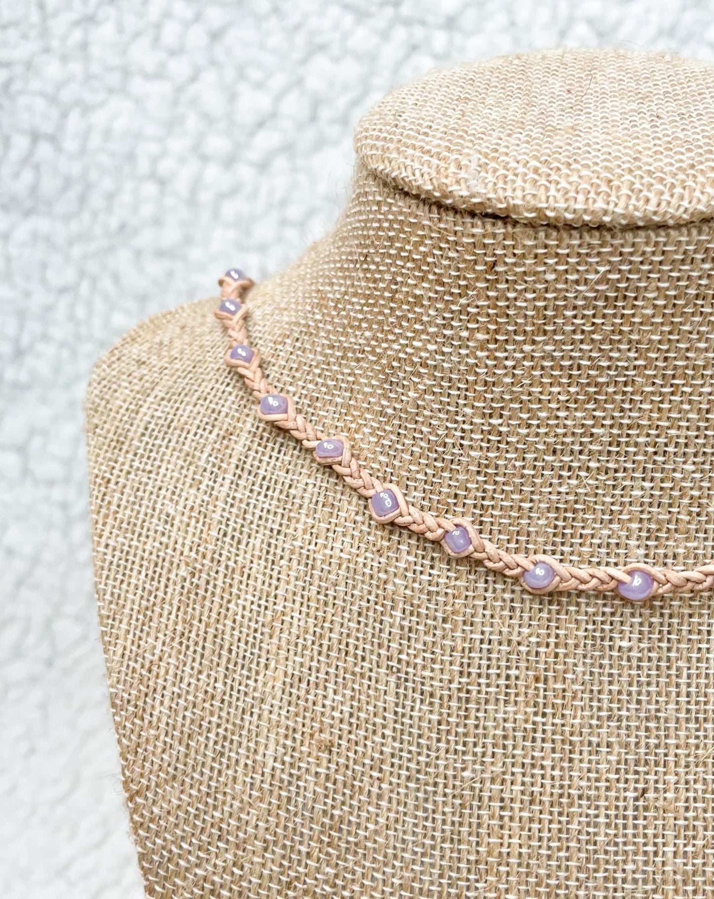 Lavender Leather Necklace/Bracelet