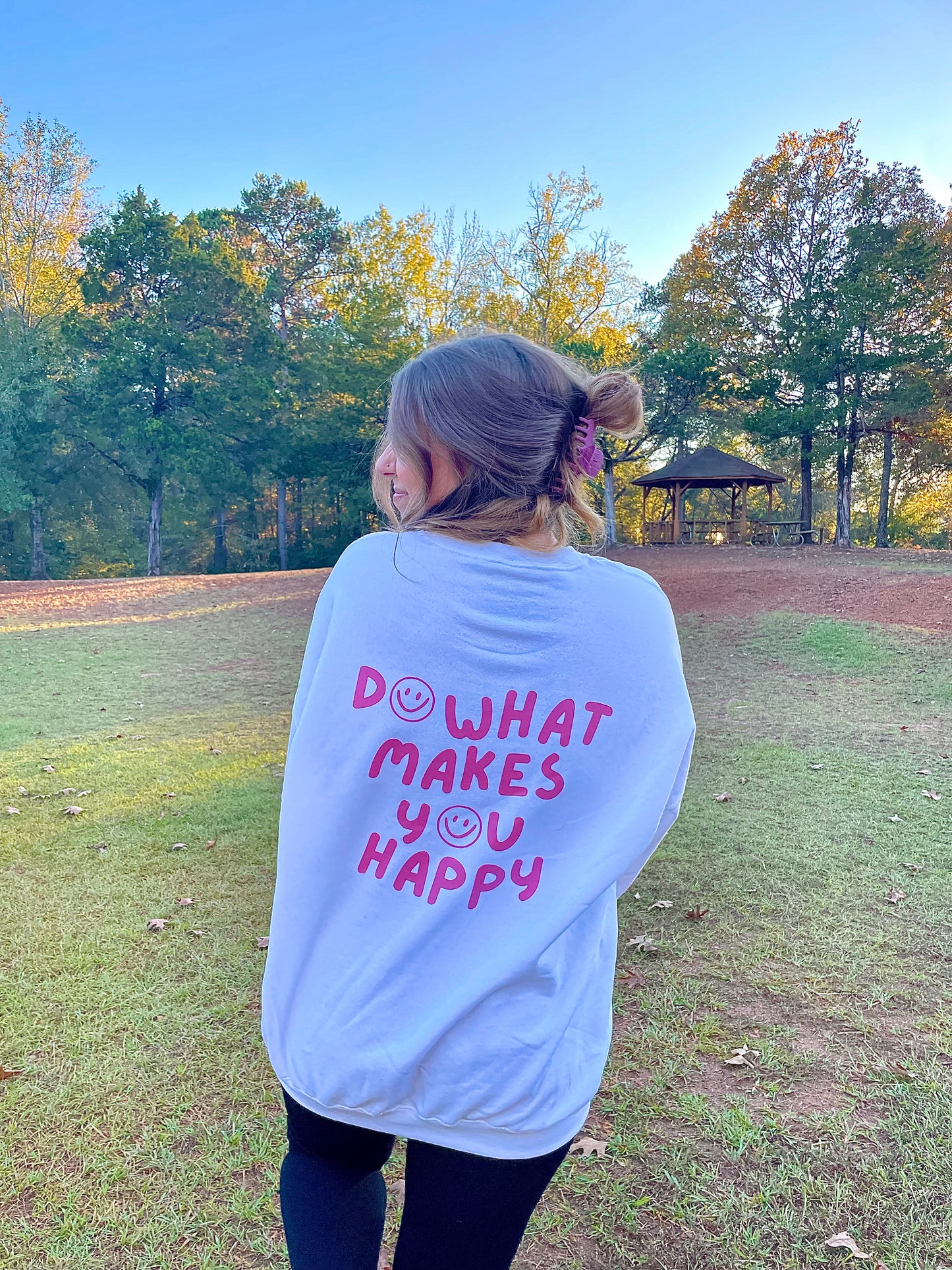 Do What Makes You Happy Pink Crew